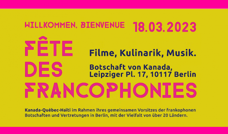 Einladungskarte Fête de la Francophonie 2023 Berlin 