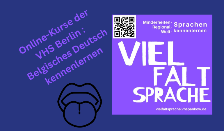 Werbeanzeige der VHS Berlin zur Reihe Vielfalt Sprache