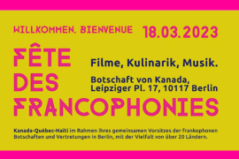 Einladungskarte Fête de la Francophonie 2023 Berlin Einladungskarte Fête de la Francophonie 2023 Berlin