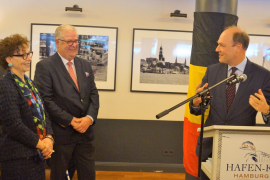 Tamara Kitain, Honorarkonsul Rainer Schöndube und belgischer Botschafter Baron Willem Van de Voorde (foto ffc) Tamara Kitain, Honorarkonsul Rainer Schöndube und belgischer Botschafter Baron Willem Van de Voorde