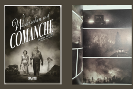 Cover und Blick in die Illustrationen von "Wiedersehen mit Comanche" von Romain Renard