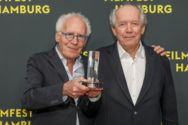 Die Brüder Dardenne mit dem Douglas Sirk Preis des Hamburger Filmfests (c) Michael Kottmeier Die Brüder Dardenne mit dem Douglas Sirk Preis des Hamburger Filmfests